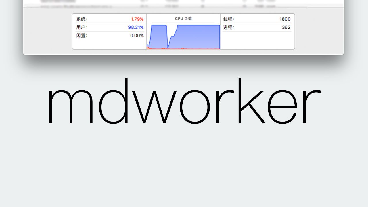 解决那些在 macOS上 霸占 CPU 使用率的进程 - mdworker