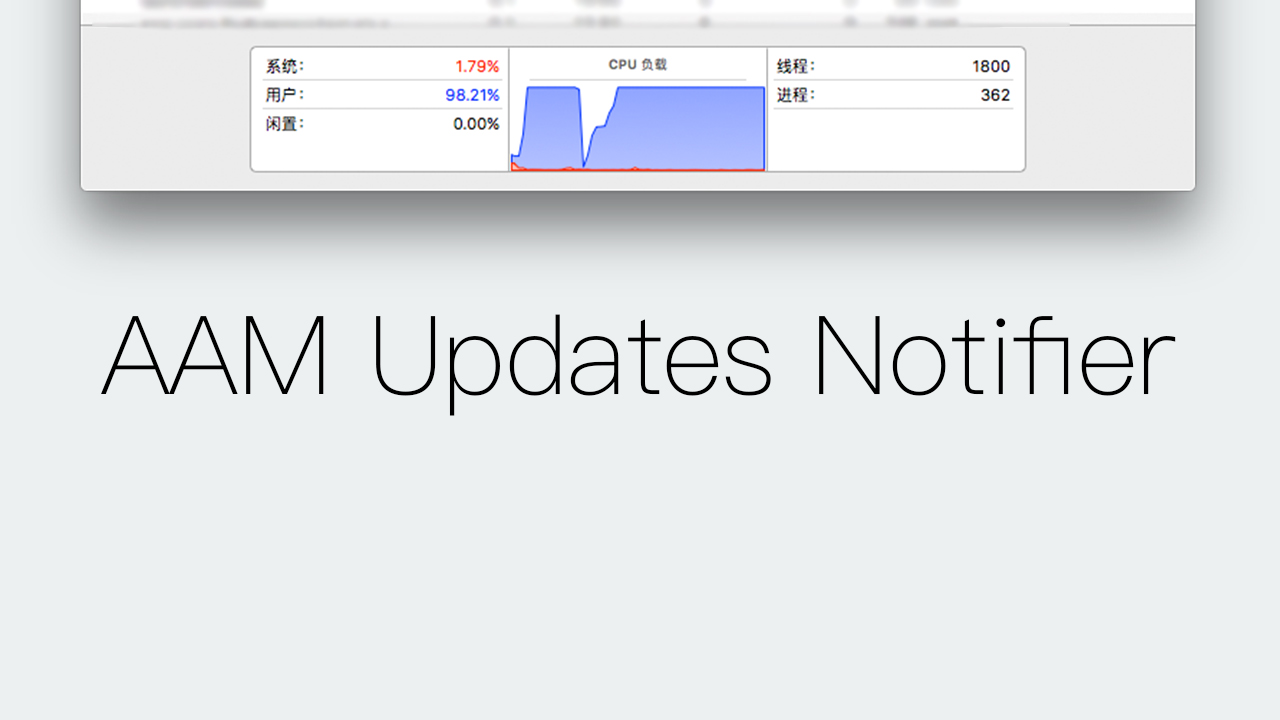 解决那些在 macOS 上霸占 CPU 使用率的进程 - AAM Updates Notifier